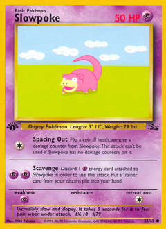 Slowpoke z edície Fossil, karta č.55