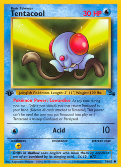 Tentacool z edície Fossil, karta č.56