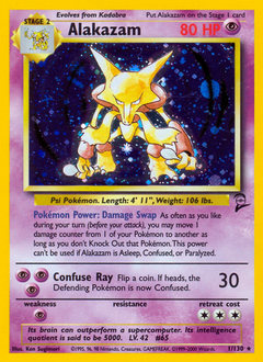 Alakazam z edície Base Set 2, karta č.1