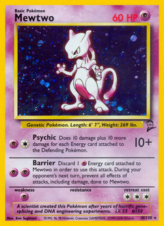 Mewtwo z edície Base Set 2, karta č.10