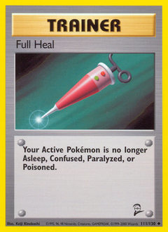 Full Heal z edície Base Set 2, karta č.111