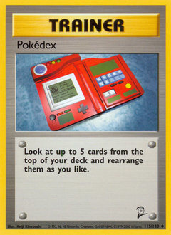 Pokédex z edície Base Set 2, karta č.115