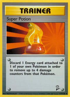 Super Potion z edície Base Set 2, karta č.117