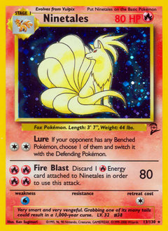 Ninetales z edície Base Set 2, karta č.13