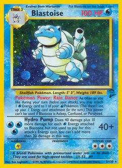 Blastoise z edície Base Set 2, karta č.2