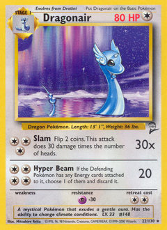 Dragonair z edície Base Set 2, karta č.22