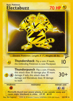Electabuzz z edície Base Set 2, karta č.24