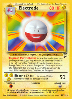 Electrode z edície Base Set 2, karta č.25
