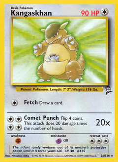 Kangaskhan z edície Base Set 2, karta č.26