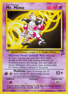 Mr. Mime z edície Base Set 2, karta č.27