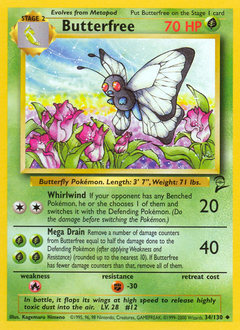 Butterfree z edície Base Set 2, karta č.34
