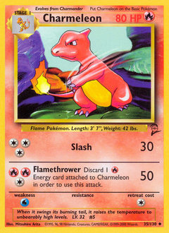 Charmeleon z edície Base Set 2, karta č.35