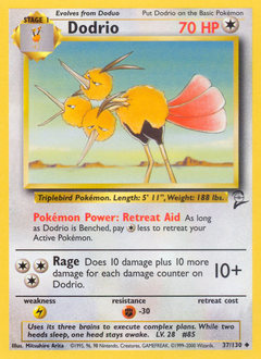 Dodrio z edície Base Set 2, karta č.37