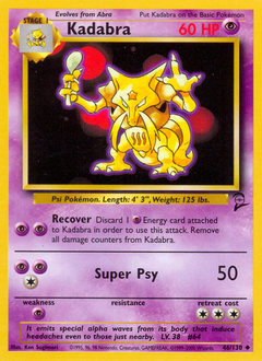 Kadabra z edície Base Set 2, karta č.46