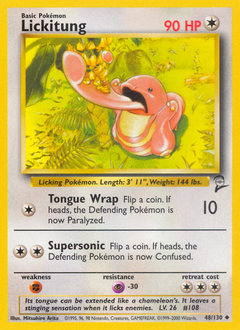 Lickitung z edície Base Set 2, karta č.48