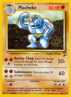 Machoke z edície Base Set 2, karta č.49