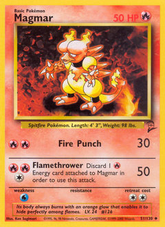 Magmar z edície Base Set 2, karta č.51