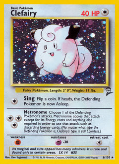 Clefairy z edície Base Set 2, karta č.6