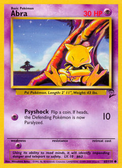 Abra z edície Base Set 2, karta č.65