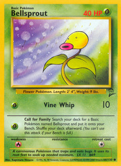 Bellsprout z edície Base Set 2, karta č.66