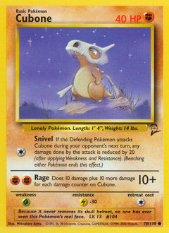 Cubone z edície Base Set 2, karta č.70