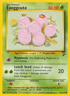 Exeggcute z edície Base Set 2, karta č.74