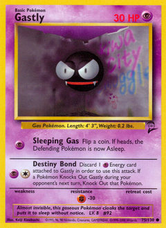 Gastly z edície Base Set 2, karta č.75