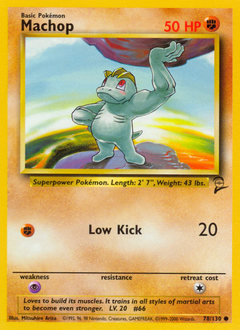 Machop z edície Base Set 2, karta č.78