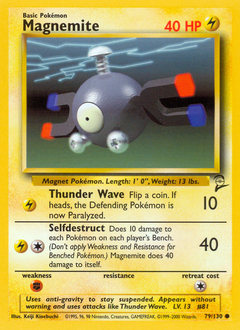 Magnemite z edície Base Set 2, karta č.79