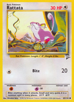 Rattata z edície Base Set 2, karta č.89