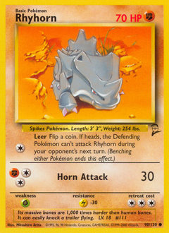 Rhyhorn z edície Base Set 2, karta č.90