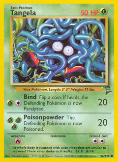 Tangela z edície Base Set 2, karta č.96