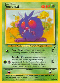 Venonat z edície Base Set 2, karta č.97