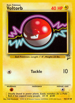 Voltorb z edície Base Set 2, karta č.98