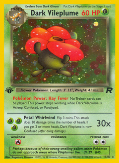 Dark Vileplume z edície Team Rocket, karta č.13