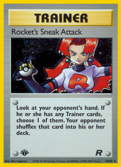 Rocket's Sneak Attack z edície Team Rocket, karta č.16