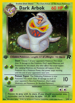 Dark Arbok z edície Team Rocket, karta č.2
