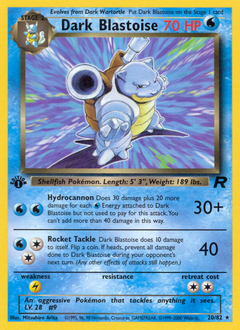 Dark Blastoise z edície Team Rocket, karta č.20