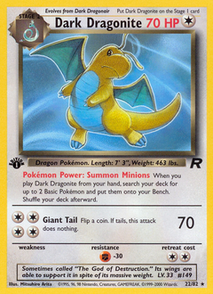 Dark Dragonite z edície Team Rocket, karta č.22
