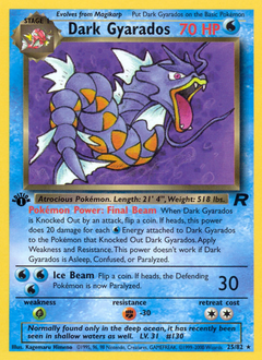 Dark Gyarados z edície Team Rocket, karta č.25