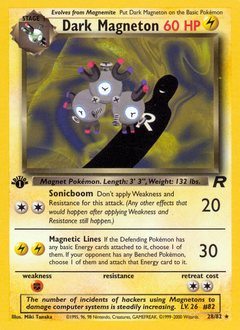 Dark Magneton z edície Team Rocket, karta č.28