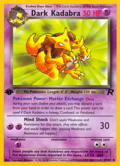 Dark Kadabra z edície Team Rocket, karta č.39