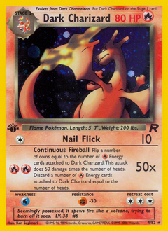 Dark Charizard z edície Team Rocket, karta č.4