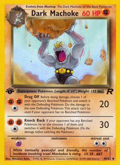 Dark Machoke z edície Team Rocket, karta č.40