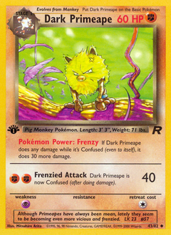 Dark Primeape z edície Team Rocket, karta č.43