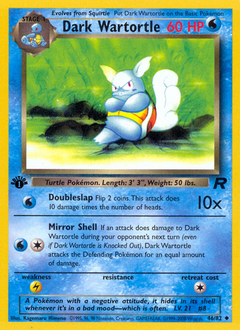Dark Wartortle z edície Team Rocket, karta č.46