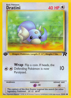 Dratini z edície Team Rocket, karta č.53