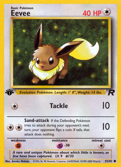 Eevee z edície Team Rocket, karta č.55