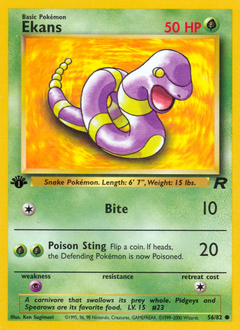 Ekans z edície Team Rocket, karta č.56