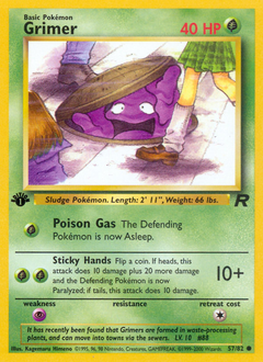 Grimer z edície Team Rocket, karta č.57
